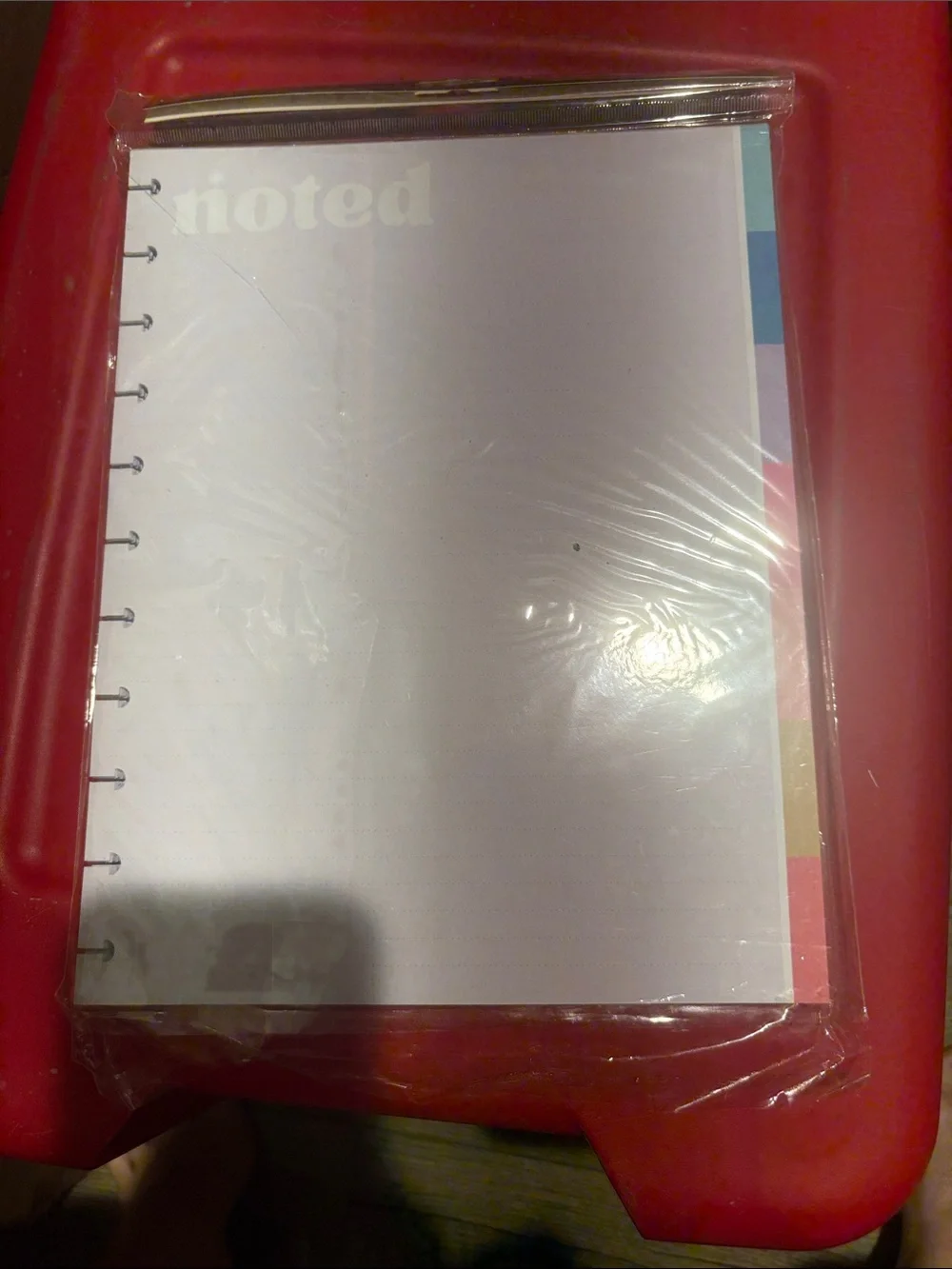Blank Spiral Notebook with Color Tabs - White